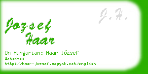 jozsef haar business card